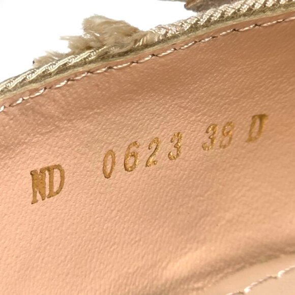 Christian Dior Gold Satin Pearl-Bow Heels – Size 38 - Picture 8 of 9